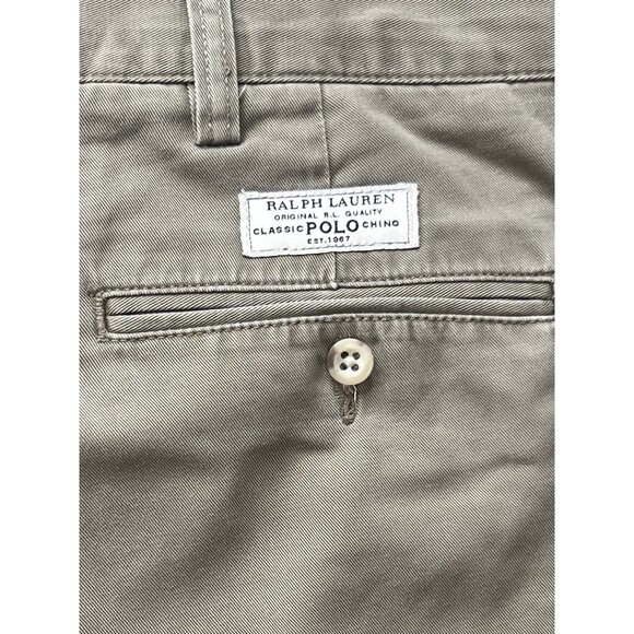 Polo Ralph Lauren Classic Fit Men's Khaki Tan Chino Pants Straight Leg 42x32 - Picture 4 of 8